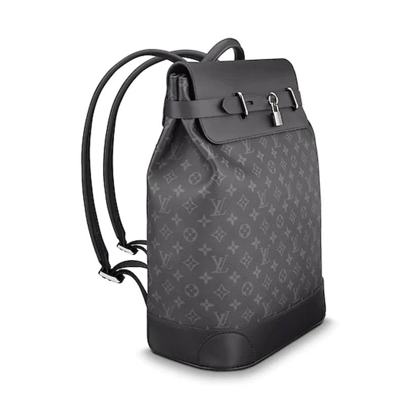 louis vuitton/路易威登 19春夏男士黑色老花纹steamer 双肩包 预定