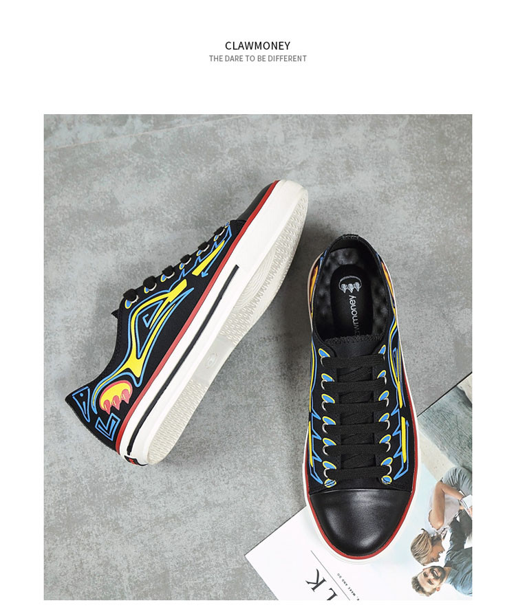 claw money春夏新款韩版男鞋子男潮鞋帆布鞋低帮休闲鞋男士板鞋休闲鞋