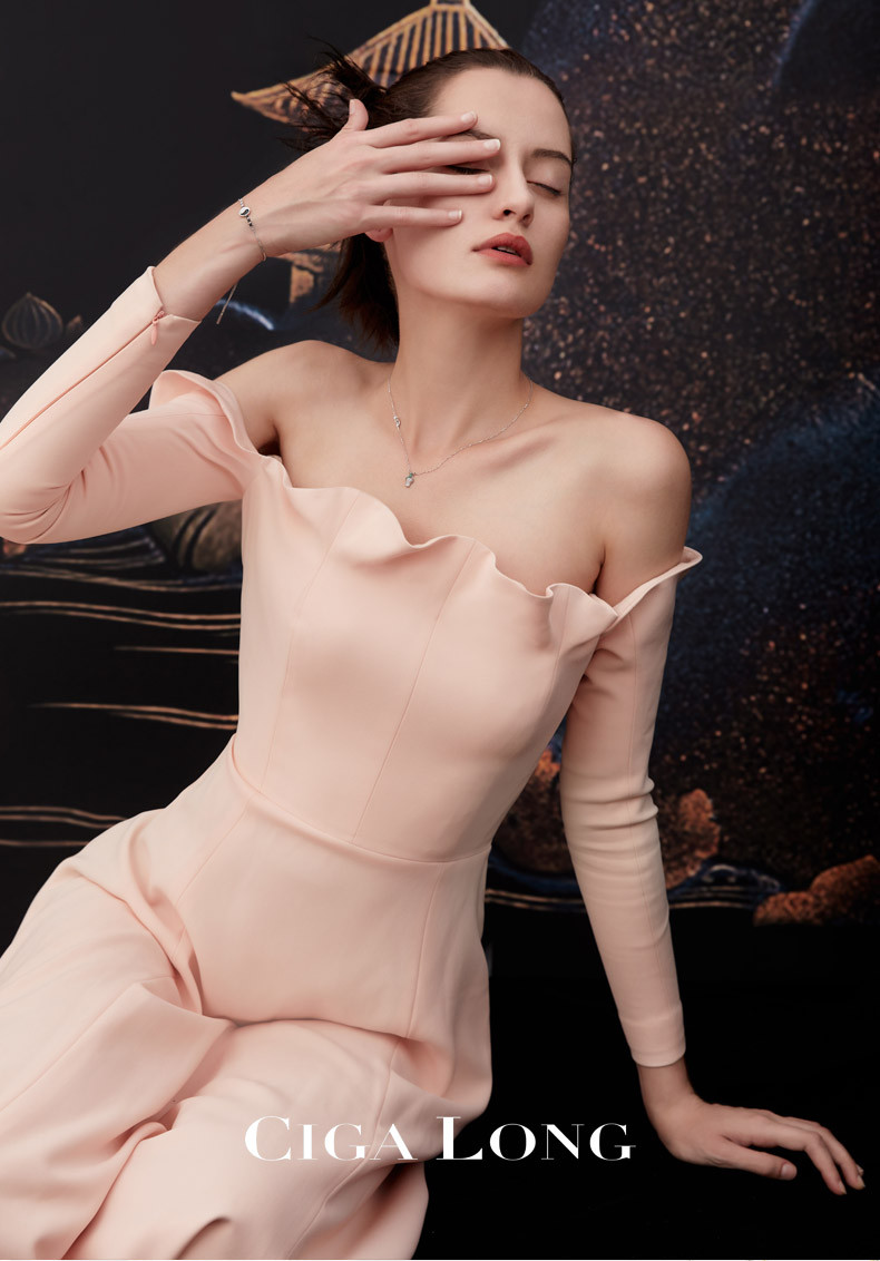 long jewelry/ciga long jewelry赵丽颖 925纯银项链女 原创设计明星