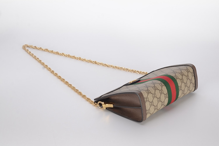 gucci/古驰 ophidia gg帆布女士单肩斜挎链条包【a级已使用】