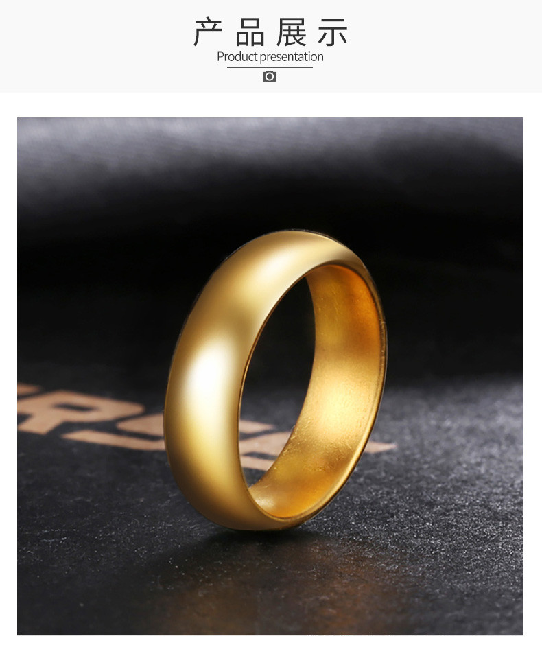 中银金行/中银金行黄金戒指足金3d抛光素圈戒指女士戒指光面简约情侣