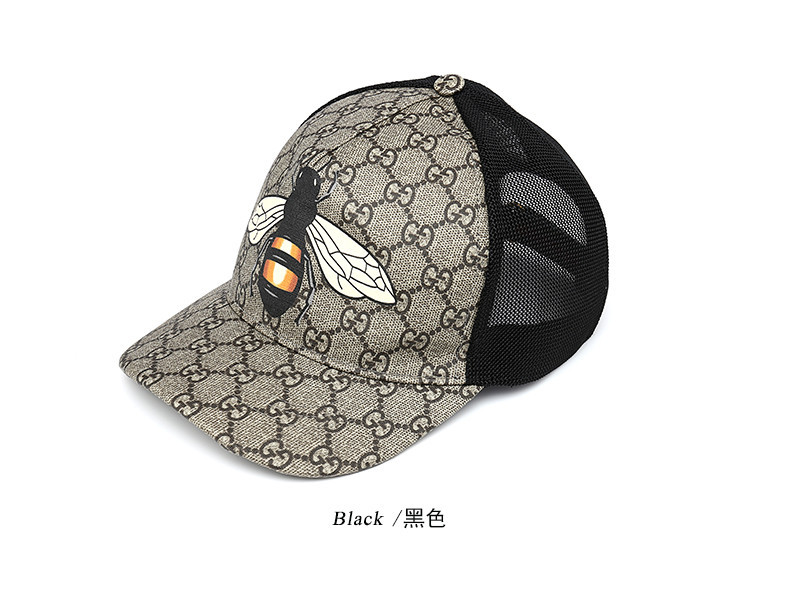 gucci/古驰男士logo印花蜜蜂帽子4268874hb12