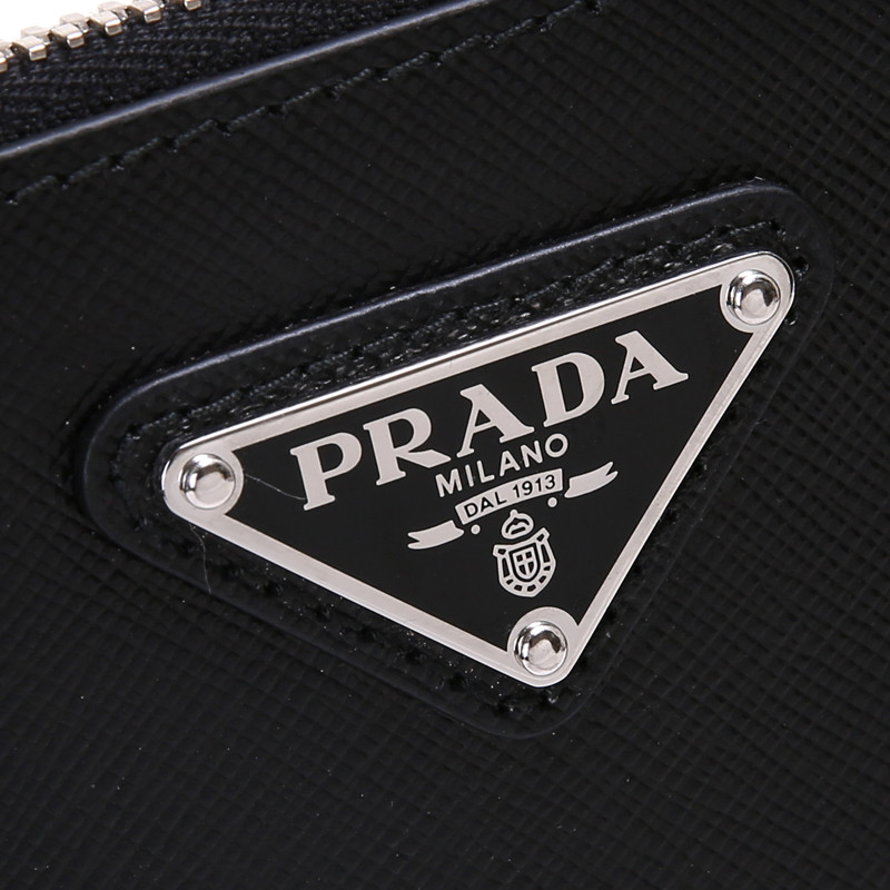 prada/普拉达 男女通用中性款式黑色牛皮彩色机器人手拿包 2ng001 2