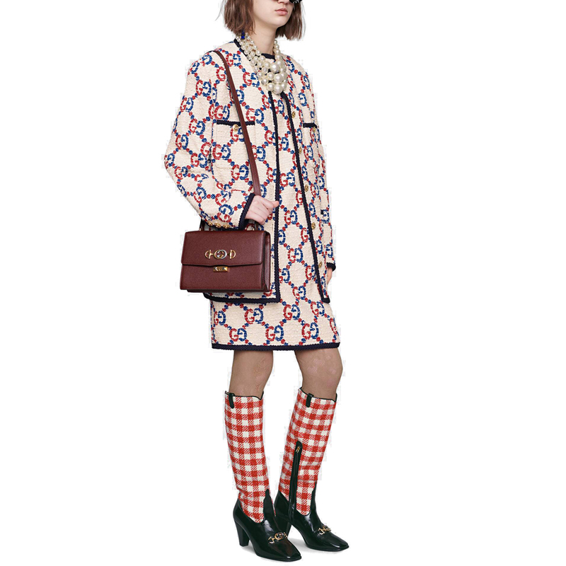 【包邮包税】gucci/古驰 19早秋新款zumi女士小号粒面小牛皮互扣式g