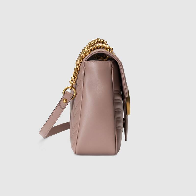 gucci 19秋冬女士gg marmont系列中号绗缝肩背包 443496 dtdit 5729
