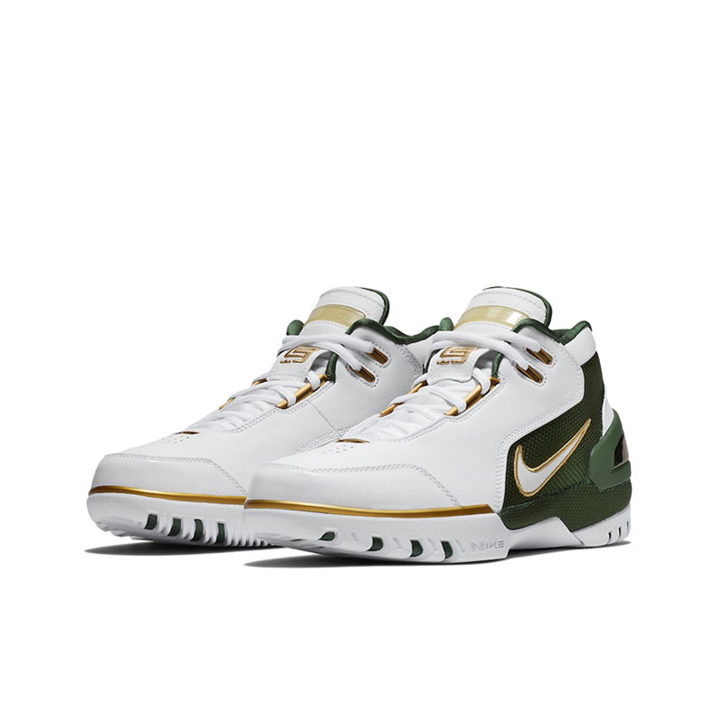 nike air zoom generation svsm 詹姆斯1白绿高中配色 ao2367-100