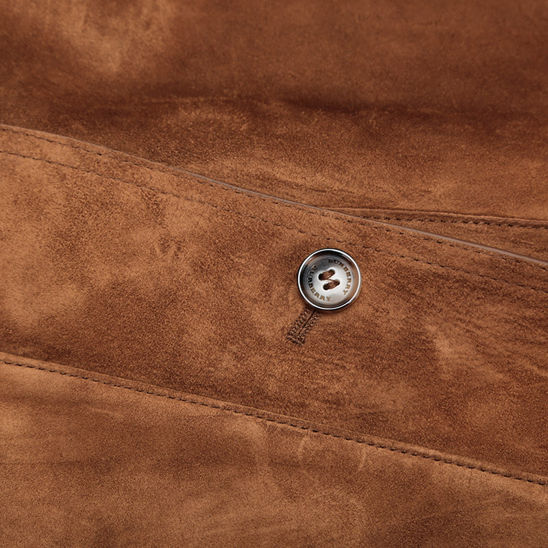 burberry/博柏利女款小牛皮反绒面革trench风衣80070971