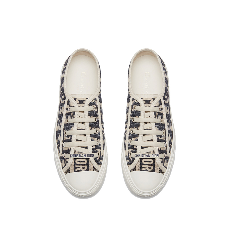 dior/迪奥19春夏walkndior oblique刺绣帆布女士休闲运动鞋