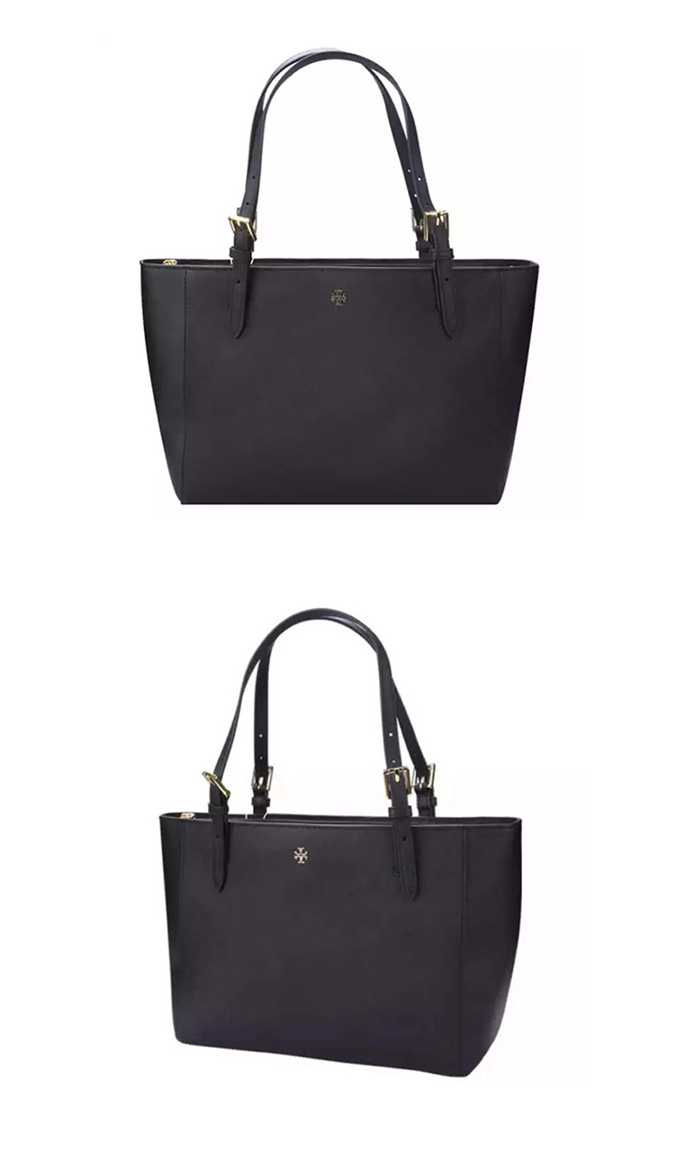 tory burch/汤丽柏琦 york tote 女士十字纹牛皮革购物袋托特包单肩包