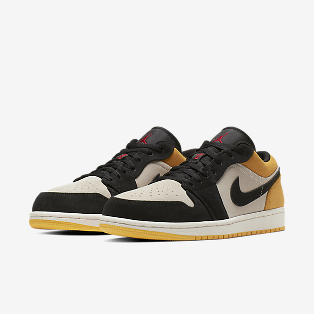 air jordan 1 low aj1 黑脚趾低帮 黑黄 553558-127
