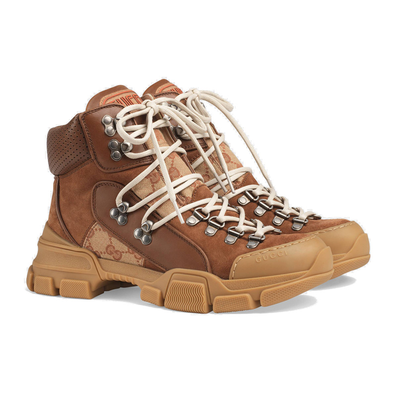 gucci/古驰 19早秋女士新款flashtrek棕色登山鞋休闲运动鞋 522989 0
