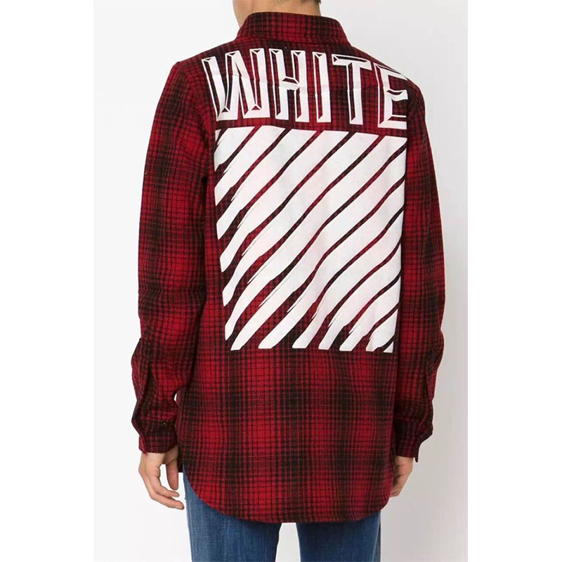 off-white 2019春夏 加厚款羊毛格子潮流 男士上衣