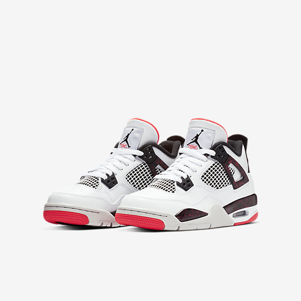 air jordan 4 aj4 gs 兔八哥 大理石热熔岩白红408452-116