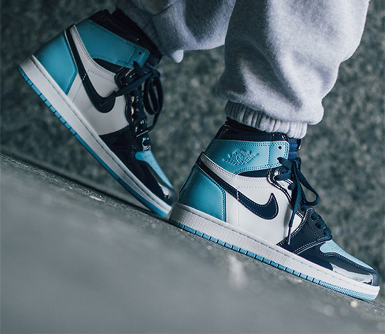 nike/耐克 air jordan 1 all star aj1全明星漆皮北卡蓝 cd0461-401