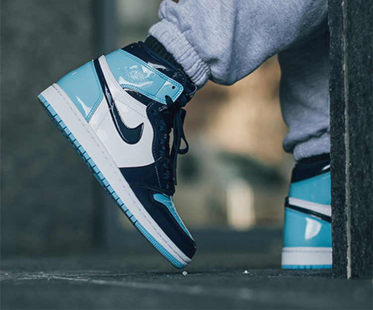 nike/耐克 air jordan 1 all star aj1全明星漆皮北卡蓝 cd0461-401