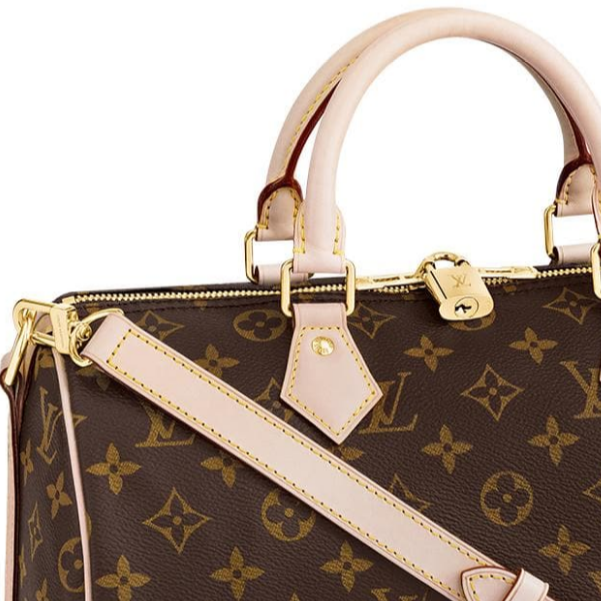 louis vuitton/路易威登 女士水桶包 speedy 25 老花带肩带 单肩斜跨