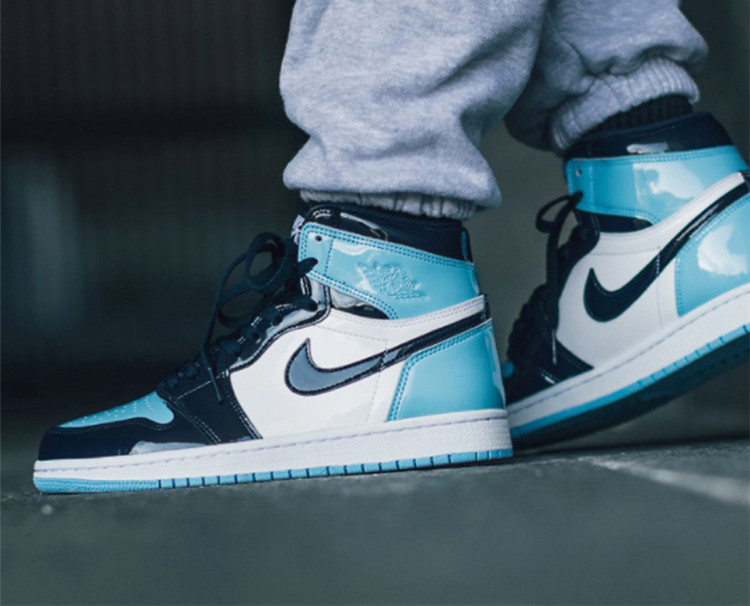 nike/耐克 air jordan 1 all star aj1全明星漆皮北卡蓝 cd0461-401
