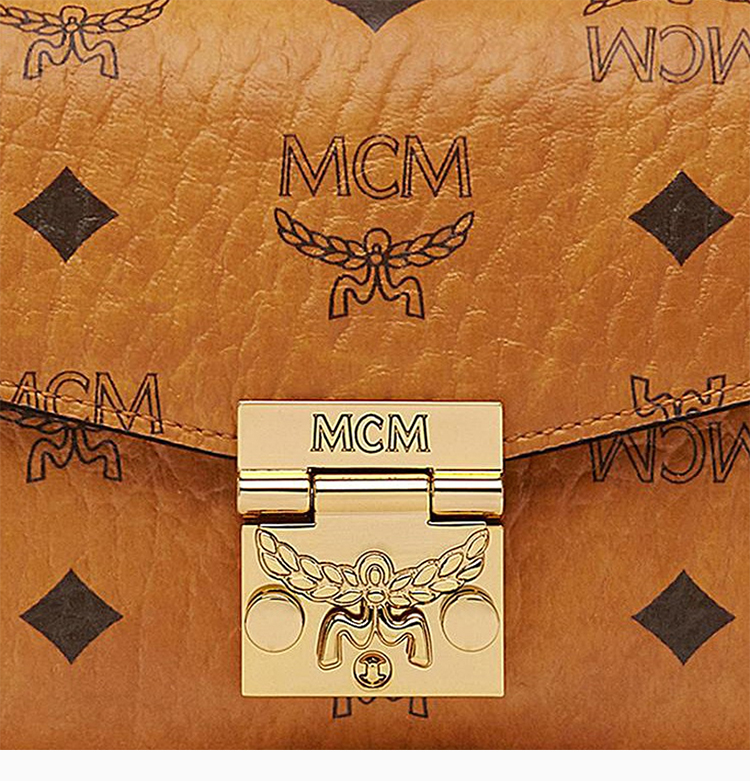 mcm(mcm) patricia visetos系列 女士经典logo印花可拆卸链条钱包单肩
