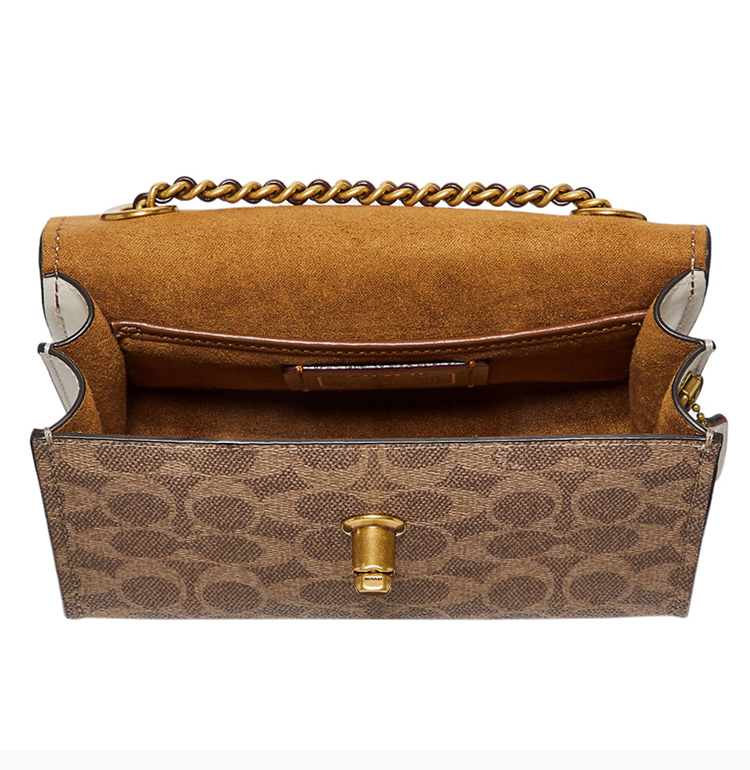 coach/蔻驰【20秋冬新款】parker系列 专柜同款 女士拼色涂层帆布配小