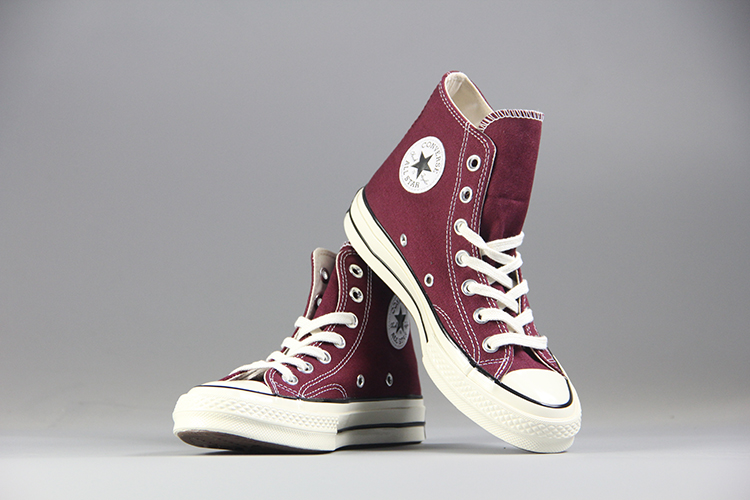 匡威converse 19秋冬 男女同款 高帮酒红三星标 1970s 帆布鞋 162051c