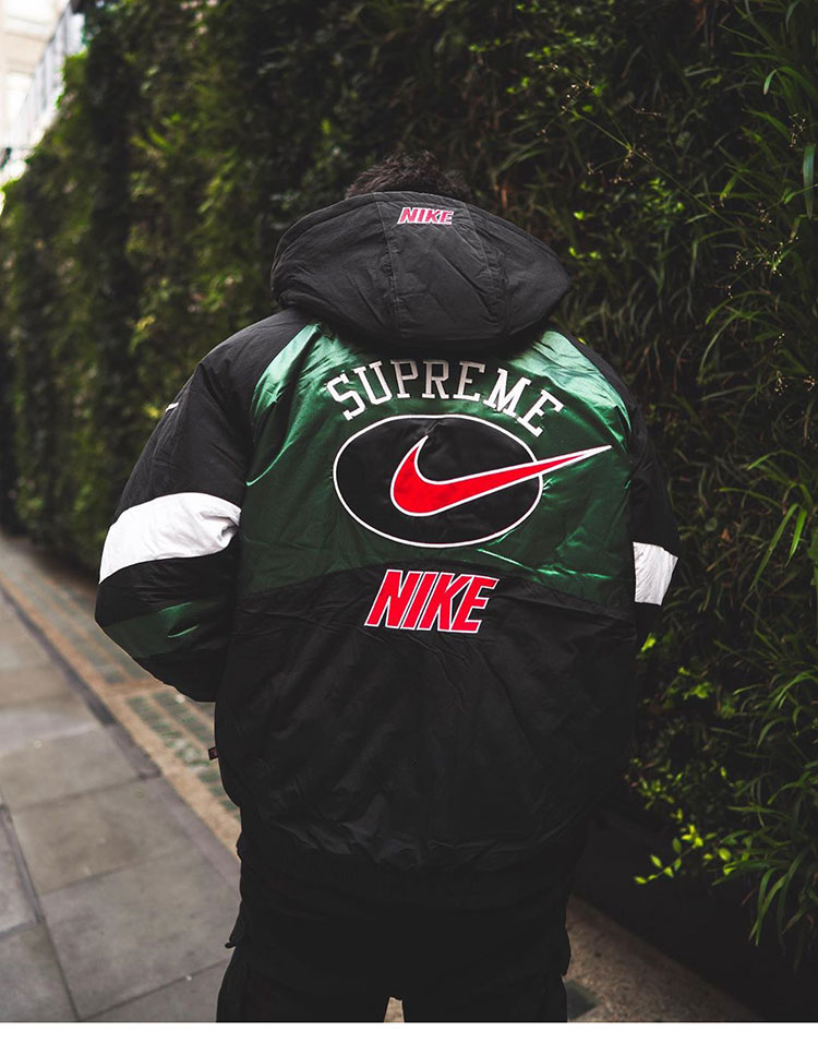x nike联名款】supreme 19ss nike hooded sport jacket 复古 外套