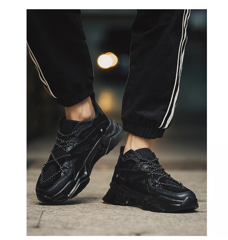 男款 2019秋季新款 厚底多彩老爹鞋ins网面透气休闲鞋运动潮鞋