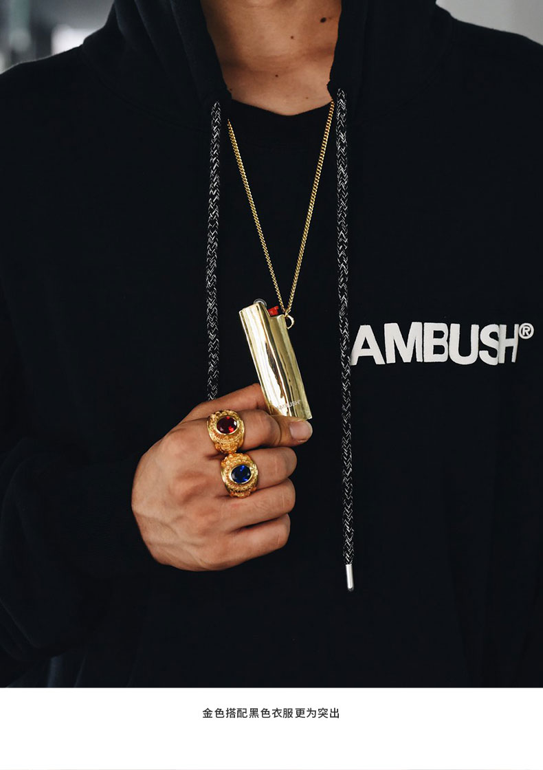 【alter】ambush/ambush项链 新品设计师品牌金色经典打火机造型项链