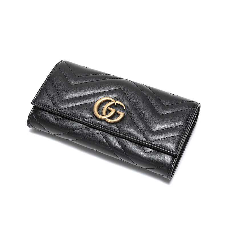 gucci/古驰女士ggmarmont系列皮革长款钱包钱夹443436dtd1t1000