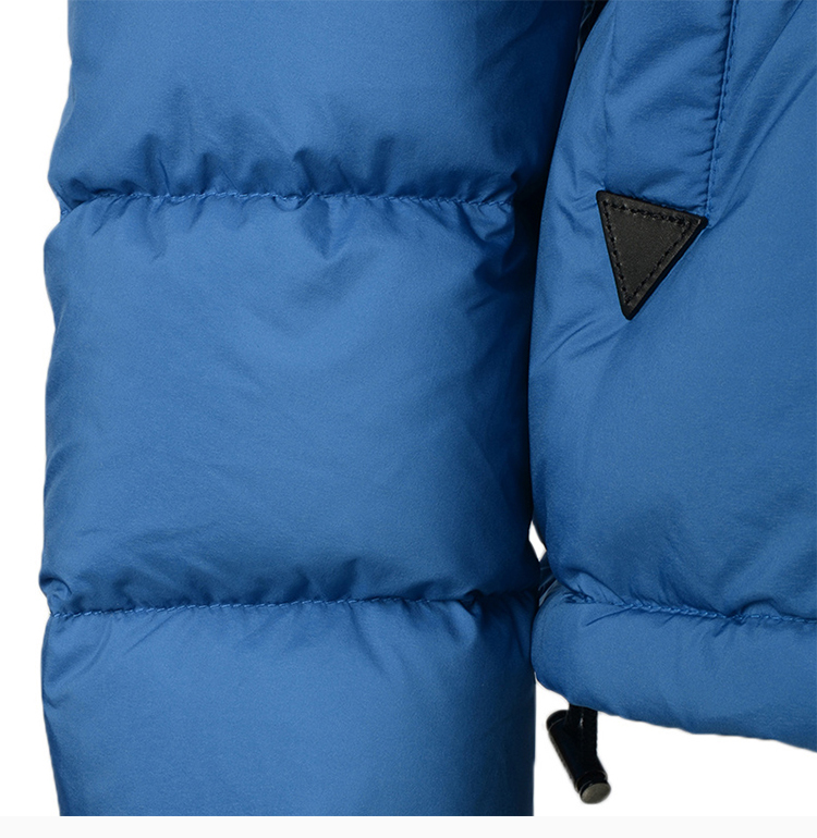 burberry/博柏利 男士蓝色尼龙时尚连帽拉链羽绒服