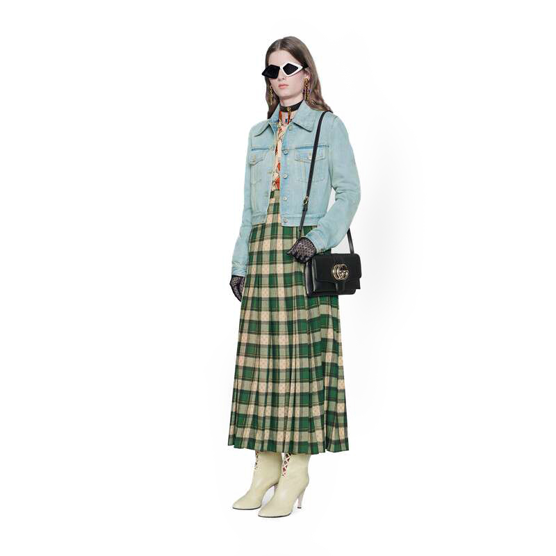 gucci古驰女装19春夏贴饰牛仔夹克外套上装上衣夹克558038 xdag7 4493