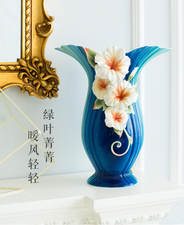 【franz法蓝瓷 花瓶/花器】南岛风情 扶桑花瓷瓶 花器花插 艺术工艺品