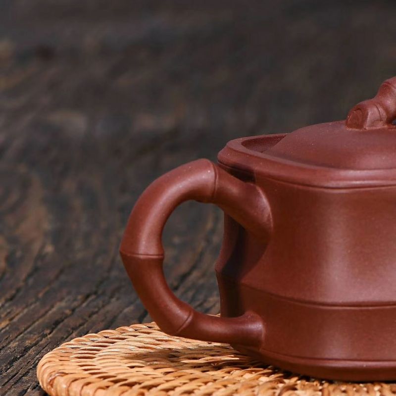 one/只有一个 国工艺崔国良大师手作紫砂壶【四方君竹】茶壶茶具