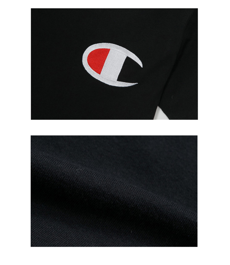 champion冠军 经典单品 action style 大字母logo 休闲 圆领短袖 运动