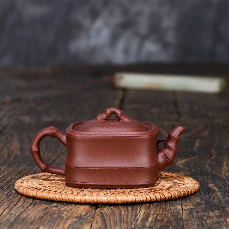 one/只有一个 国工艺崔国良大师手作紫砂壶【四方君竹】茶壶茶具