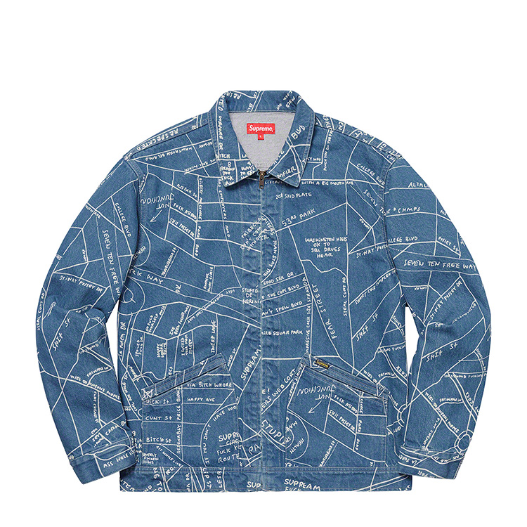 【supremesupreme 男士运动夹克/外套】supreme 19ss gonz map work