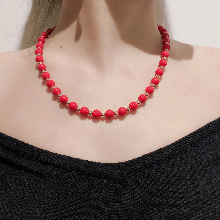 jinxuanzi/金玄紫 红朱砂项链