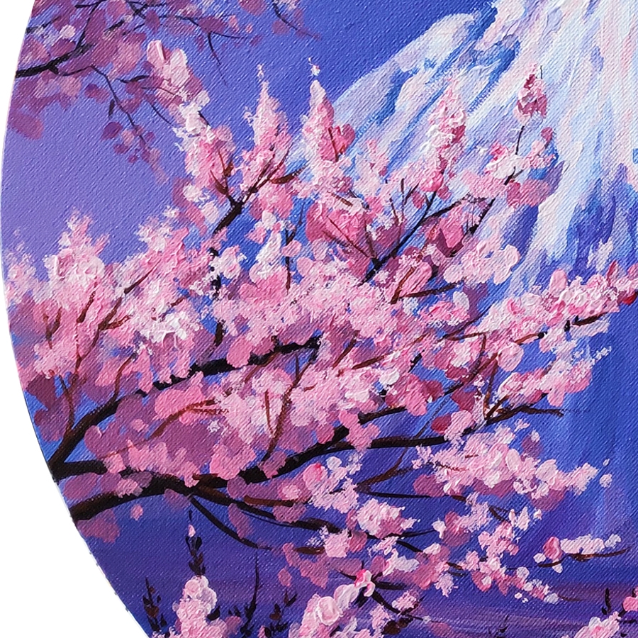 【secoo art寺库艺术 丙烯油画】吴小慧《富士山》/40x40cm/丙烯