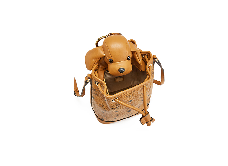 mcm/mcm 19秋冬 女士棕色pvc小狗水桶包 myz8axl46 co001 dx