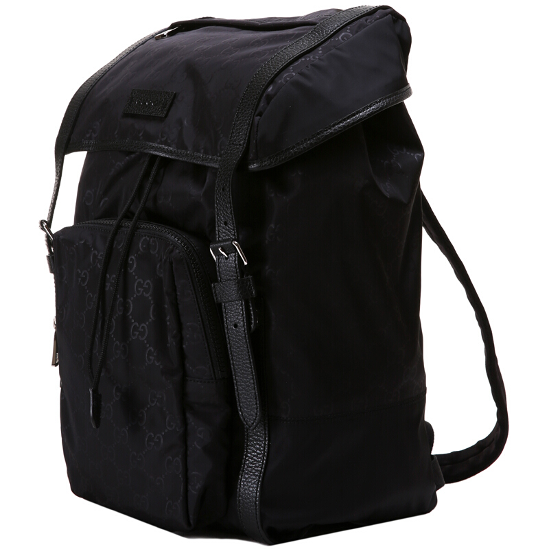 gucci/古驰 黑色帆布双肩包 510336 k28cn