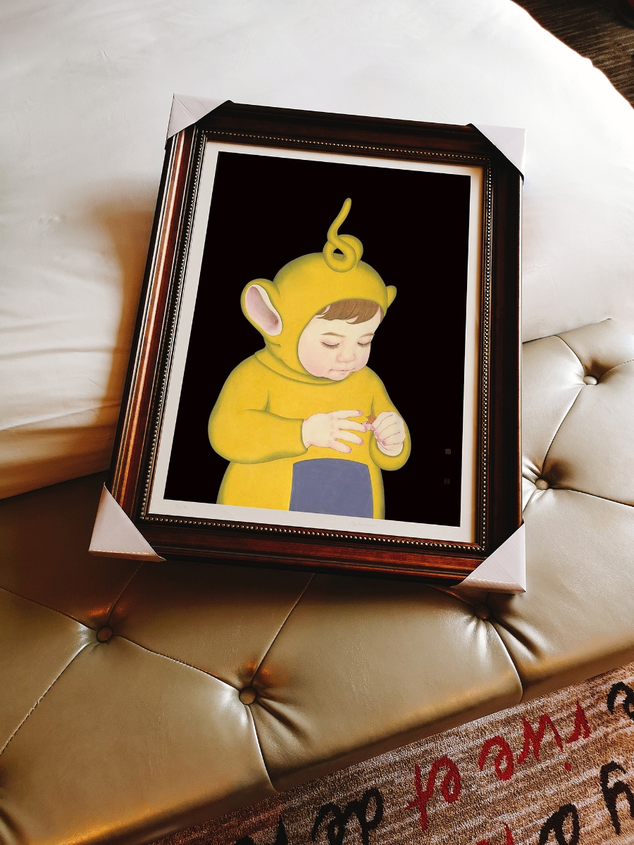 那小先《拉拉》/50x38cm/艺术喷绘版画/天线宝宝系列(1/99版)/38x50cm