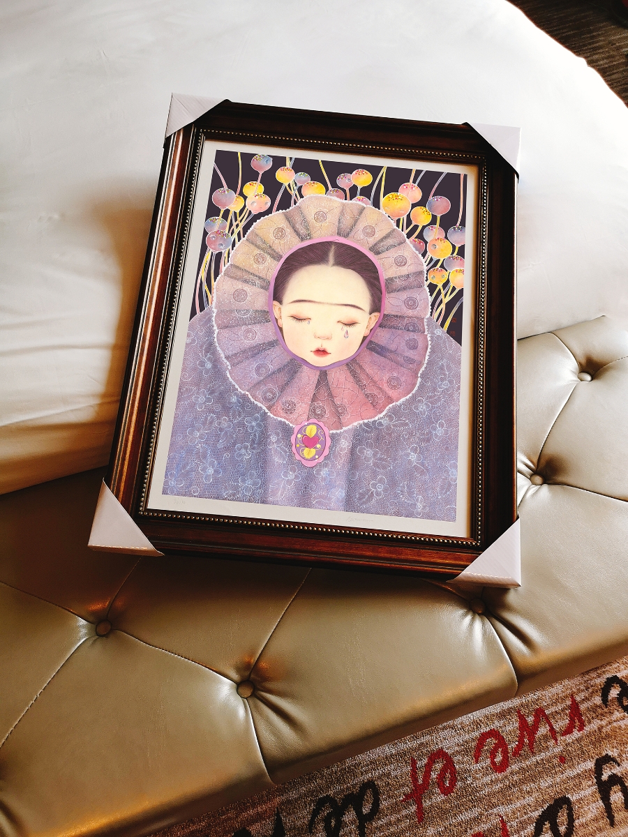 那小先《哭泣的弗里达》/50x38cm/艺术微喷版画/弗里达系列(1/99版)