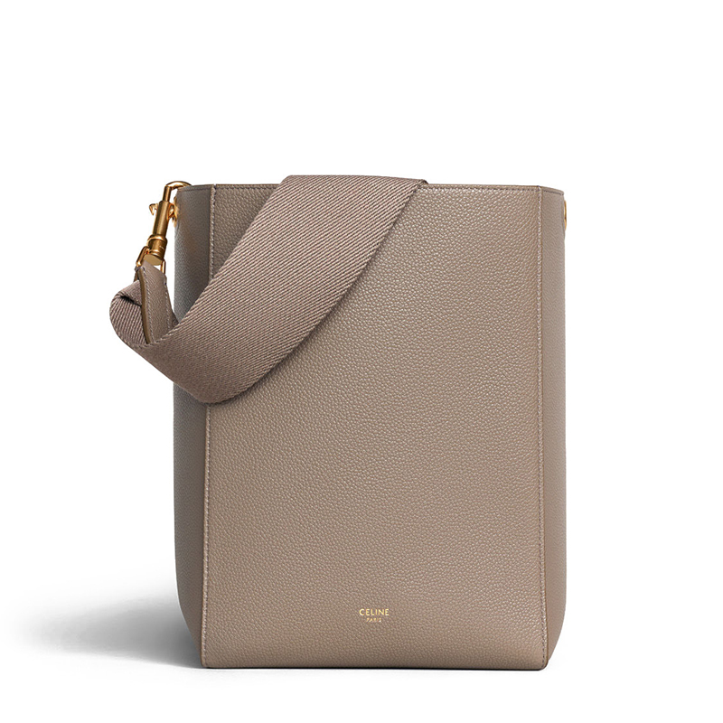 【包税】celine/赛琳 经典款sangle女士小号粒面小牛皮单肩手提水桶包
