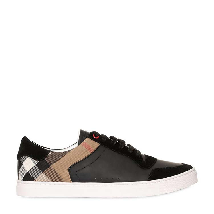 burberry/博柏利巴宝莉吴亦凡明星同款牛皮拼house经典格