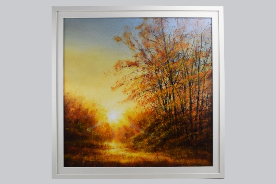 订制 ivan grozdanovski《秋日的晨曦》/80x80cm/油画