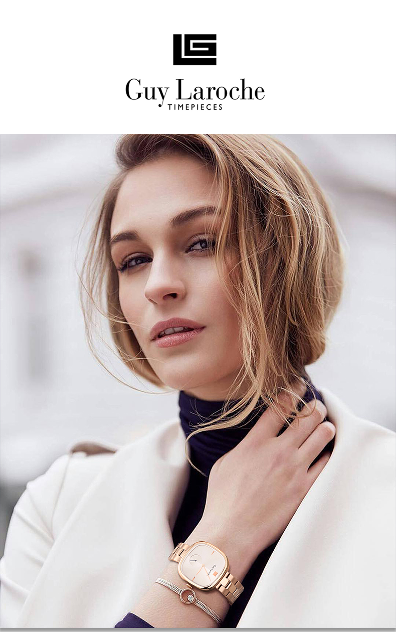 guy laroche/姬龙雪手表 bohême系列女表 法国女士手表 瑞士机芯小方