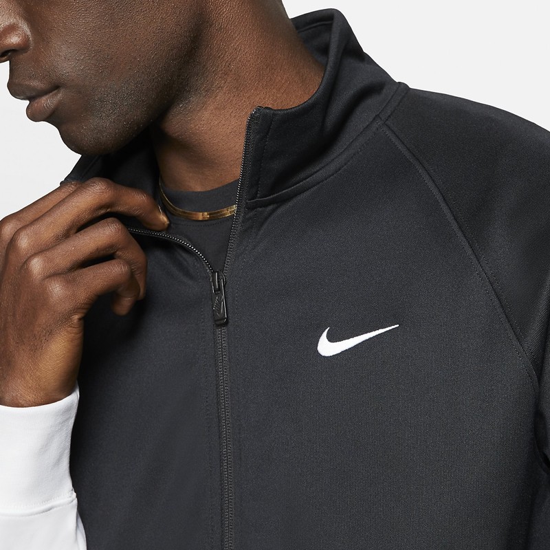 耐克nike 19春夏 男子拉链运动夹克休闲外套 大钩子黑白拼色 bv5288