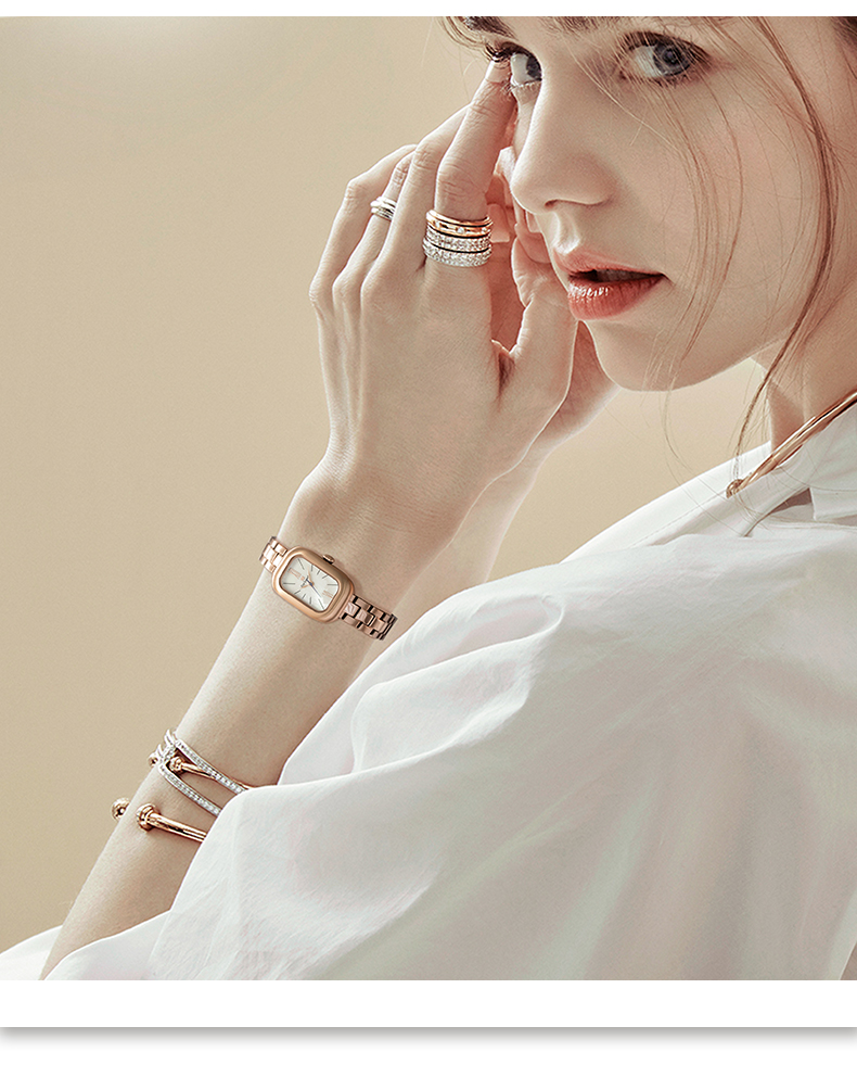 guy laroche/姬龙雪手表 candeur系列女表 法国女士手表 瑞士机芯小方