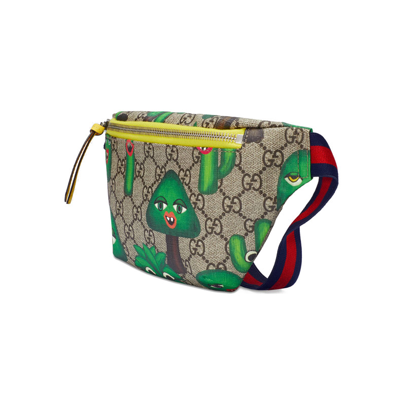 gucci/古驰 19秋冬儿童gg帆布开心植物印花腰包 502095 hm4cn 9796 1