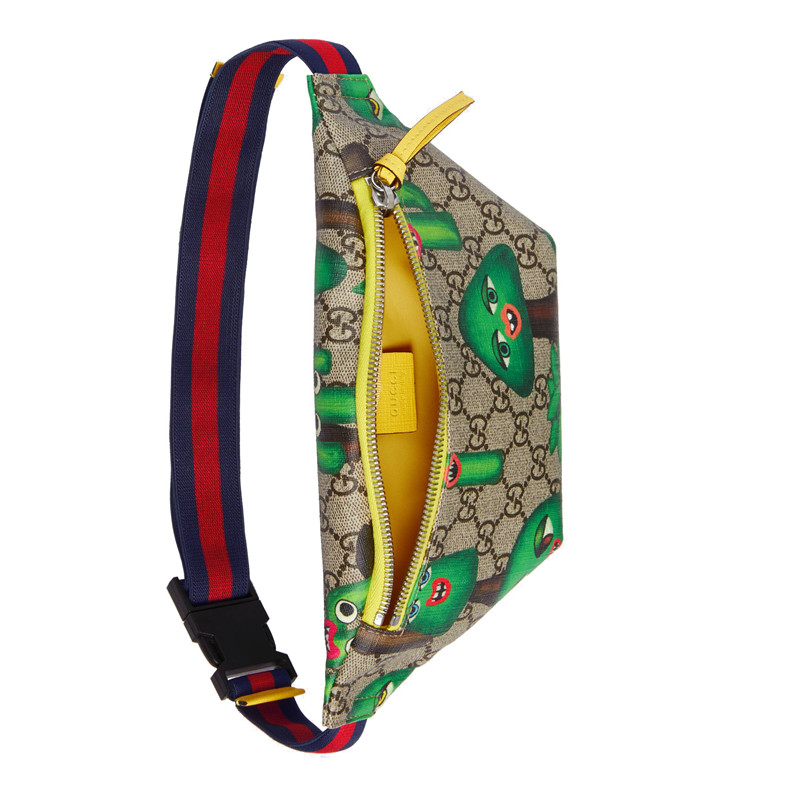 gucci/古驰 19秋冬儿童gg帆布开心植物印花腰包 502095 hm4cn 9796 1