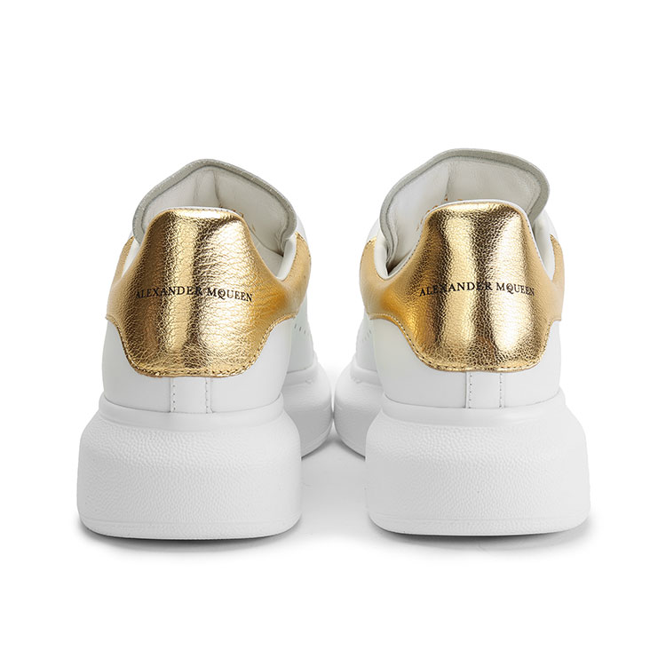 alexander mcqueen/亚历山大麦昆 白色-金尾 女士休闲运动鞋